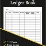 Accounting Ledger Book: Large Simple Accounting Ledger Book for Bookkeeping and Small Business – 110 Pages – Accounting Ledger for Bookkeeping, Income Expense Account Notebook
